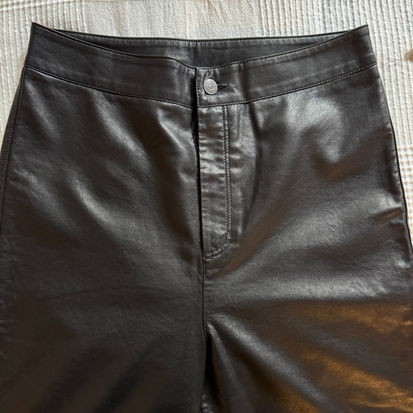 Free People Sasha Vegan Leather Kick Flare Pants NWT - Picture 4 of 8